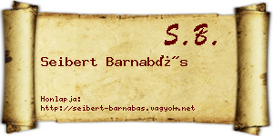 Seibert Barnabás névjegykártya